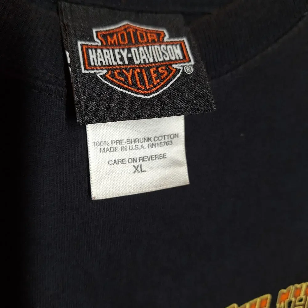 Harley Davidson vintage double sided graphic tee Mens XL Y2K OKLAHOMA OK 2009